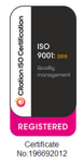 Current ISO:9001 Certificate issued by Citation.