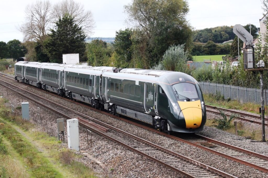 GWR train in motion