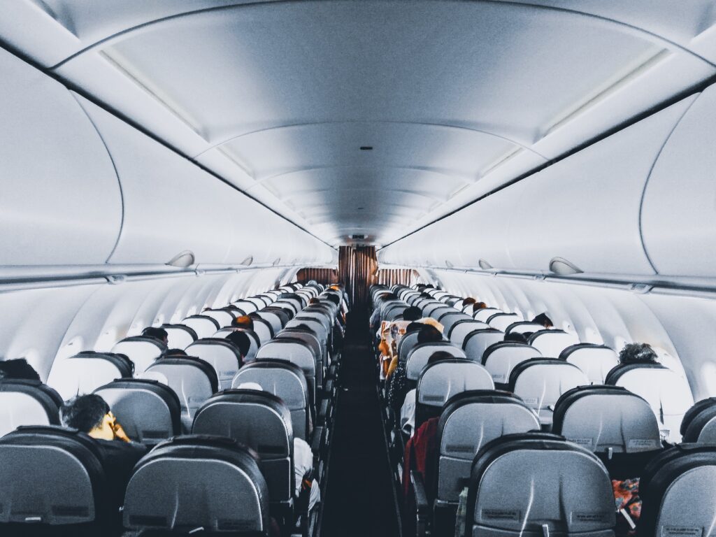 inside of a plane