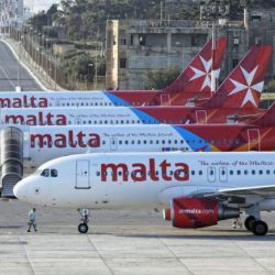 air malta plane fleet four planes lined up